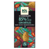 TABLETA DE CHOCOLATE DARK 85% CON DATILES 70 GR SOLNATURAL