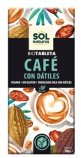 TABLETA CHOCOLATE DE CAFÉ CON DÁTILES BIO 70 GR SOLNATURAL
