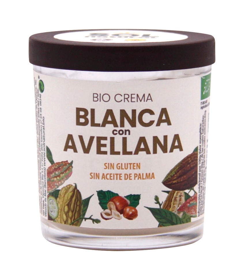 CREMA BLANCA AVELLANA BIO 200 GR SOLNATURAL