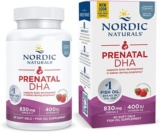 DHA PRENATAL, 830 mg de OMEGA-3 más 400 UI VIT D3, 90 CAP Nordic Naturals