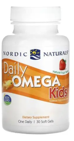 OMEGA 3 DIARIO NIÑOS SABOR FRUTA NATURAL, 30 CAPS BLANDAS NORDIC NATURALS