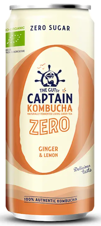 GUTsy Captain Kombucha Zero Jengibre y Limón Lata 250mL