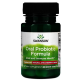 ORAL PROBIOTIC FORMULA, SABOR FRESA , 3 mil millones UFC, 30 COMP MASTICABLES SWANSON 