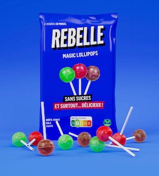 PIRULETAS SIN AZUCAR 50 GR REBELLE