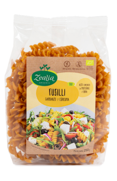 FUSILLI GARBANZO Y CURCUMA ECO 250 GR ZEALIA