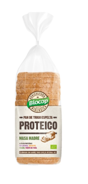 PAN DE MOLDE DE TRIGO ESPELTA INTEGRAL PROTEICO BIOCOP 400G