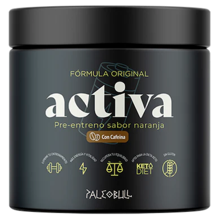 ACTIVA: PRE-ENTRENO CON CAFEINA 225 g (37 dosis aprox.). PALEOBULL