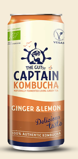 GUTsy Captain Kombucha Jengibre y Limón Lata 250mL