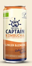 GUTsy Captain Kombucha Jengibre y Limón Lata 250mL