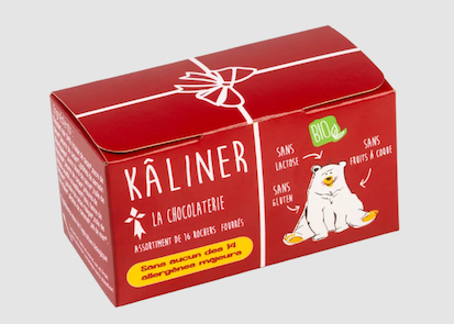 SURTIDO de 16 ROCAS de CHOCOLATE RELLENAS* 145 GR KALINER