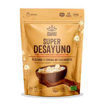 SUPERDESAYUNO MANTEQUILLA DE CACAHUETE Y PLATANO 360G SWARI