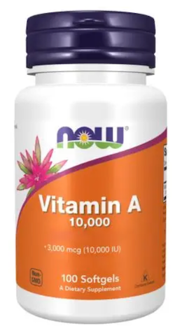 VITAMINA A 10,000 100 CAPS NOW FOODS