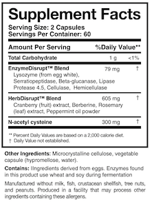 BioDisrupt® 120 CAPS RESEARCHED NUTRICIONALS 1