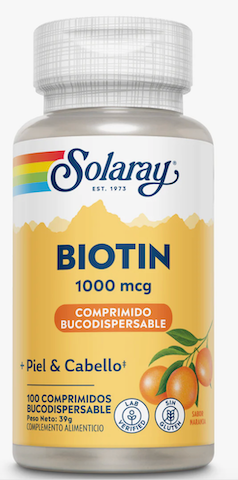 BIOTIN 1000 - 100 COMPRIMIDOS SUBLINGUALES SOLARAY