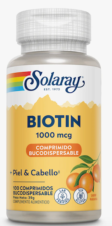 BIOTIN 1000 - 100 COMPRIMIDOS SUBLINGUALES SOLARAY