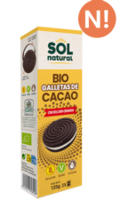 GALLETAS DE CACAO CON RELLENO CREMOS BIO 125 GR SOLNATURAL