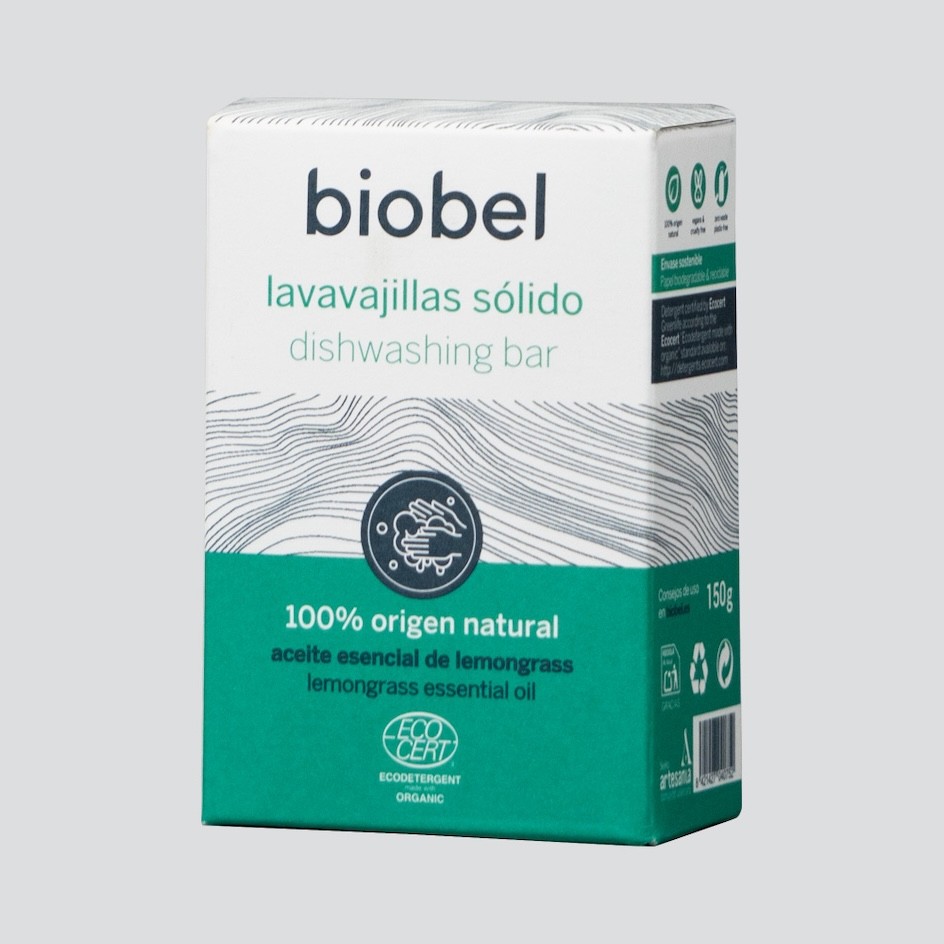 LAVAVAJILLAS SOLIDO BIO, 150 g BIOBEL