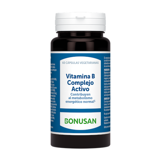 VITAMINA B COMPLEJO ACTIVO 60 CAPS BONUSAN