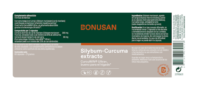 SILYBUM-CURCUMA extracto 60 caps bonusan