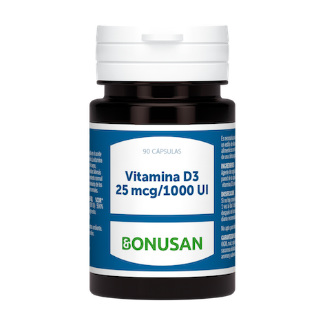 VITAMINA D3 25 MCG / 1000 UI 90 caps de gel BONUSAN