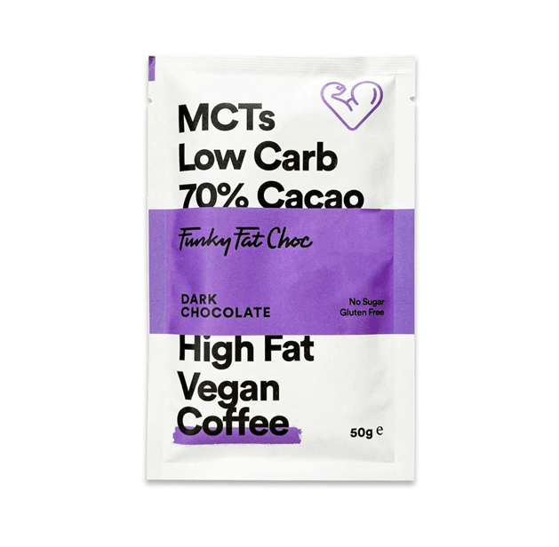 FUNKY FAT CHOC CHOCOLATE NEGRO CAFE 70% CACAO LOW CARB 50 GR