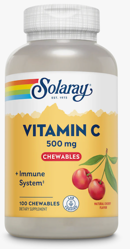 VITAMINA C 500MG.-100 MAST.CEREZA SOLARAY