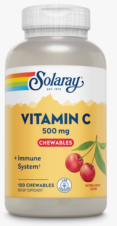 VITAMINA C 500MG.-100 MAST.CEREZA SOLARAY