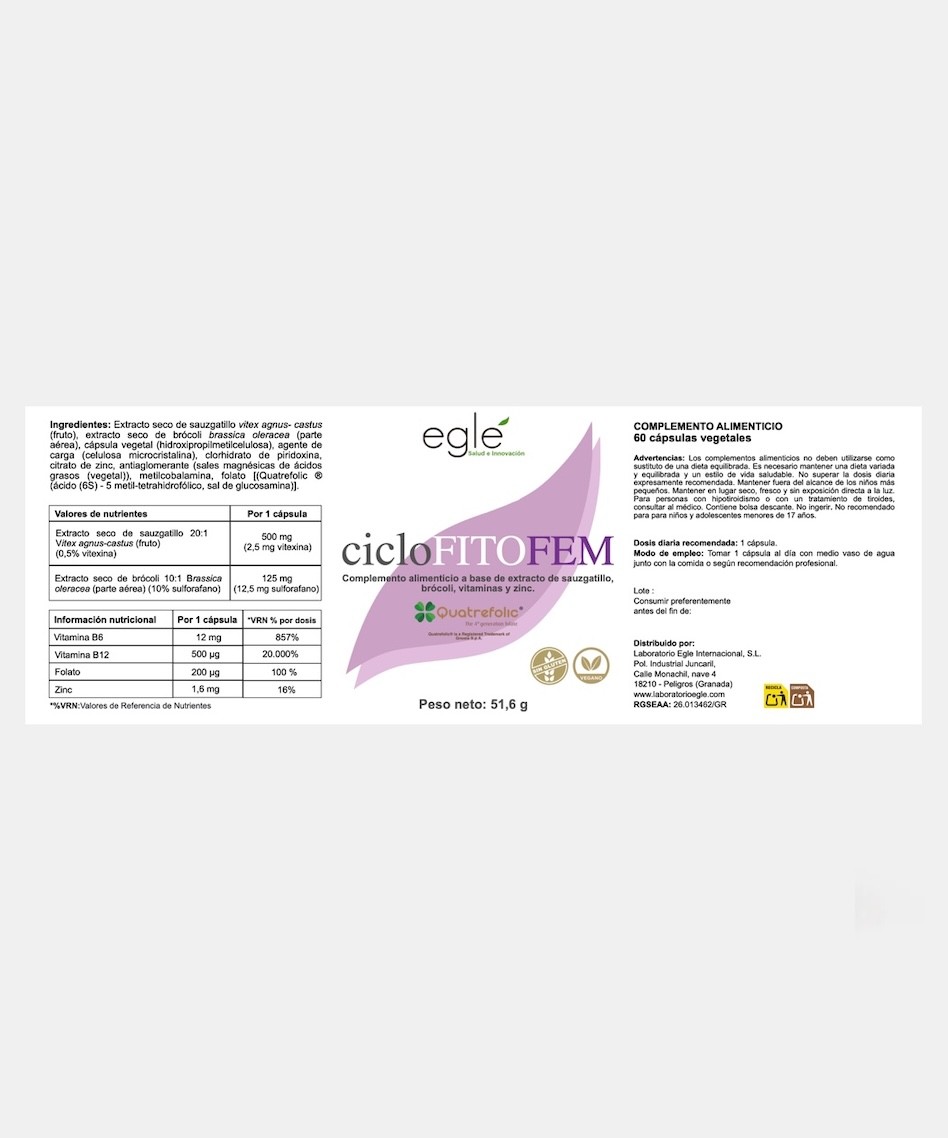 CICLOFITOFEM FERTILITY 60 CAPS EGLE 1