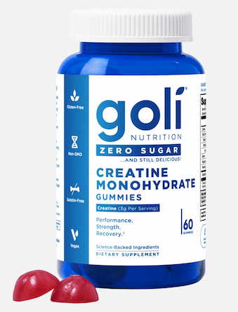 CREATINA MONOHIDRATO SIN AZUCAR 60 GOMINOLAS GOLI NUTRITION 
