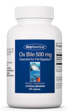 BILIS de BUEY (OX BILE) 500 mg 100 Vegicaps ALLERGY RESEARCH GROUP