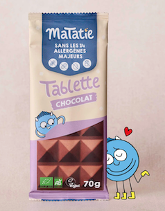 TABLETA DE CHOCOLATE SIN ALERGENOS 70 GR MATATIE