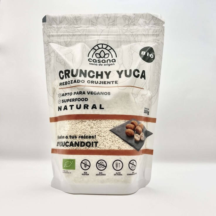 CRUNCHY YUCA 300 gr ( HARINA TAPIOCA) CASANA
