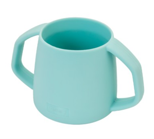 VASOS CON ASAS PARA BEBES DE SILICONA AZUL PLATINO LURCH