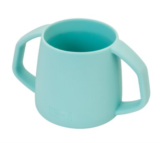 VASOS CON ASAS PARA BEBES DE SILICONA AZUL PLATINO LURCH
