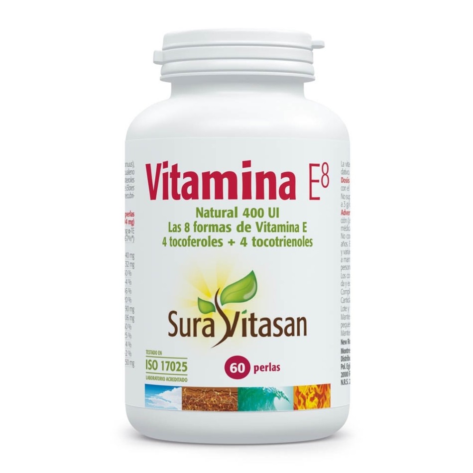 VITAMINA E 8 NATURAL 400ui 60 perlas SURA VITASAN