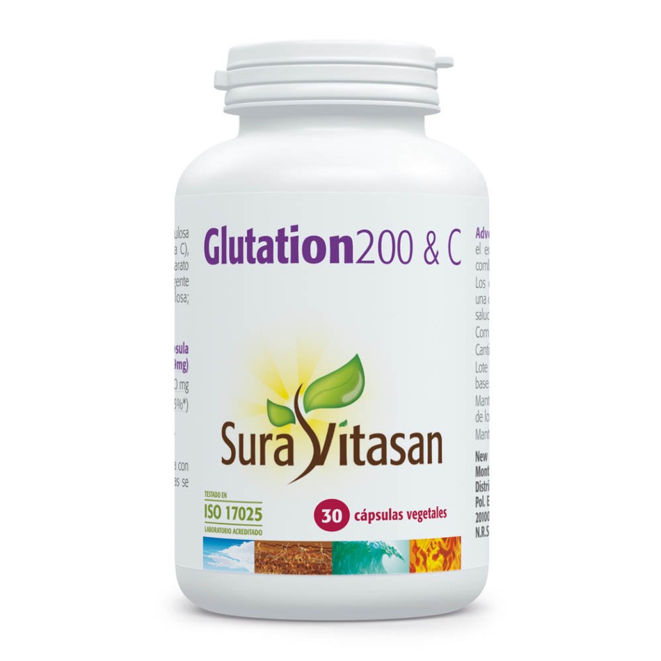 GLUTATION 200 y C 200 mg 30 caps SURA VITASAN