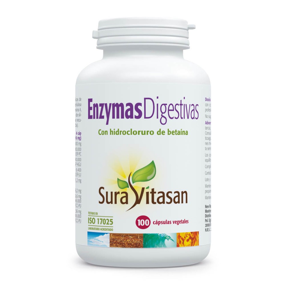 ENZYMAS DIGESTIVAS 100 CAPSULAS SURAVITASAN