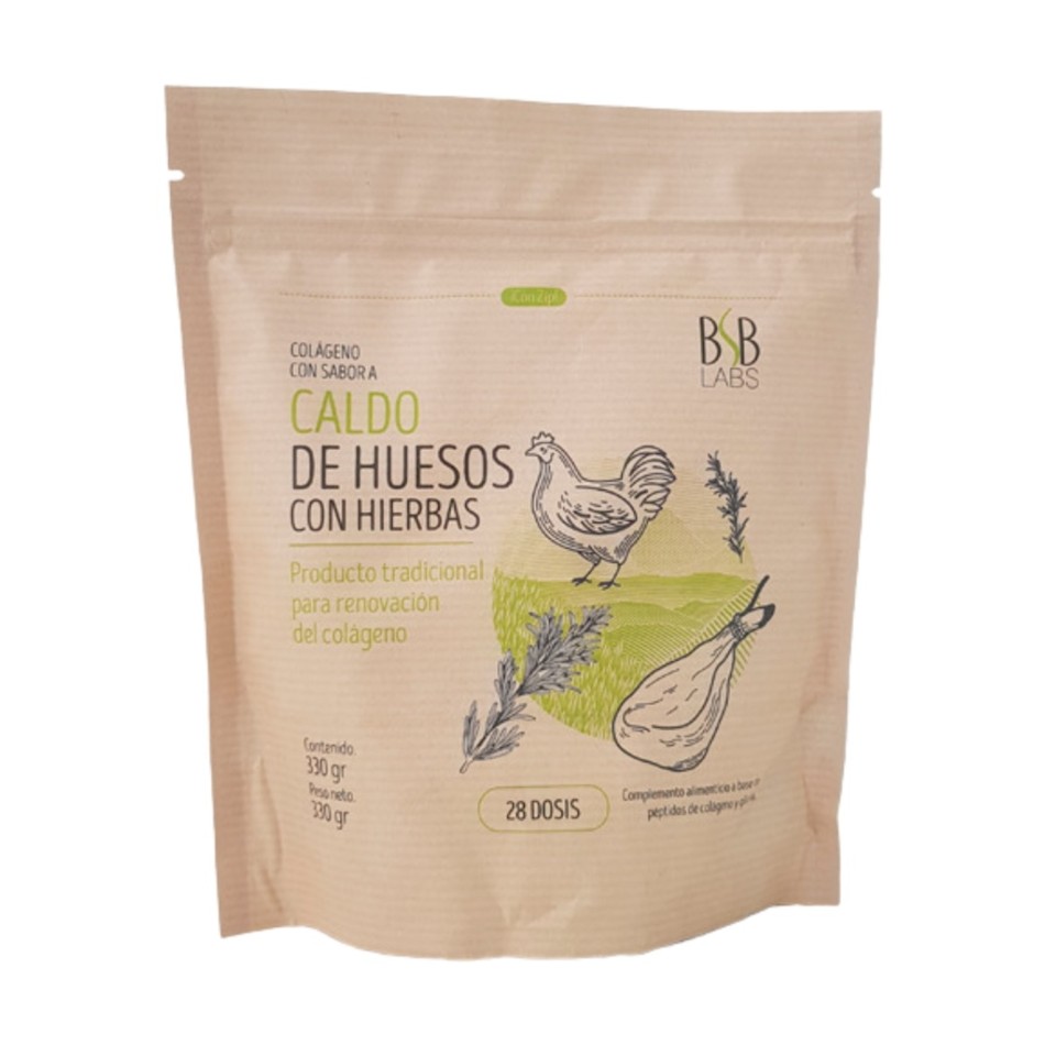 COLAGENO DE CALDO DE HUESOS con hierbas 330gr. BSB LABS