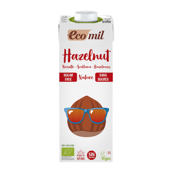 ECOMIL BEBIDA DE AVELLANA SIN AZUCARES BIO 1 L