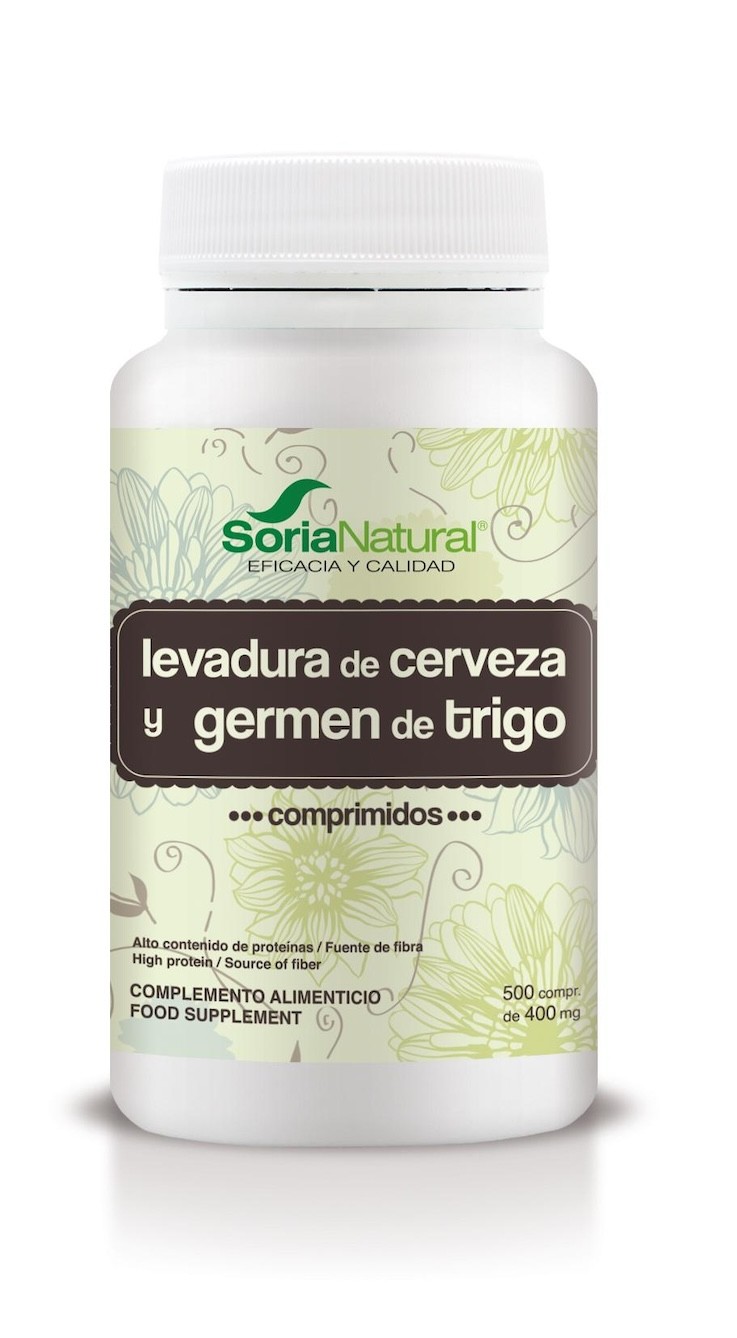 GERMEN DE TRIGO Y LEVADURA CERVEZA 500 COMPRIMIDO DE 400 MGR SORIA NATURAL