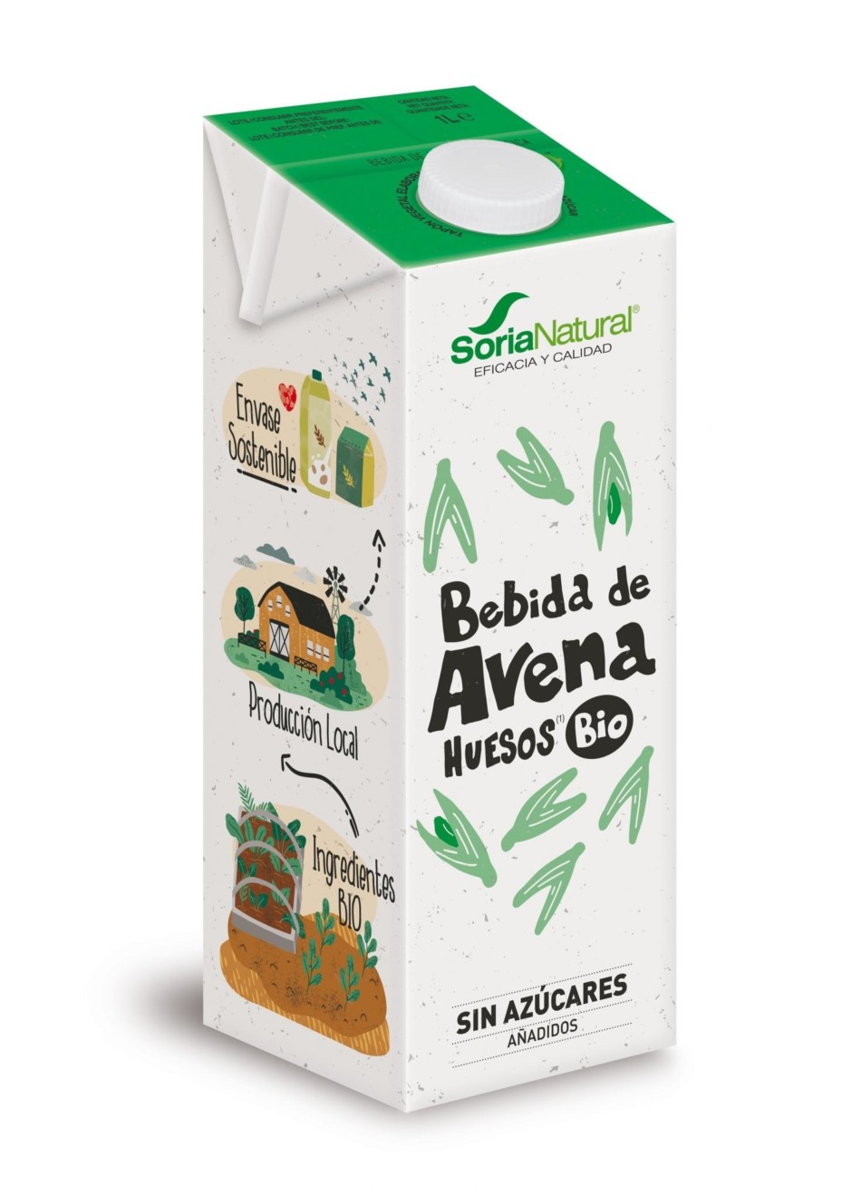 BEBIDA DE AVENA HUESOS BIO 1 LT SORIA NATURAL