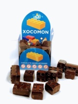PIEZAS LEGO APILABLES DE CHOCOLATE NEGRO 150 GR XOCOMON