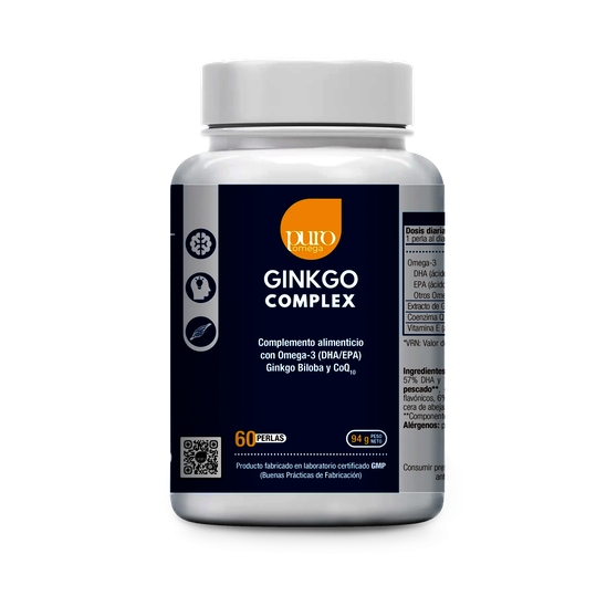DHA/EPA Ginkgo & Coq10 60 PERLAS PURO OMEGA