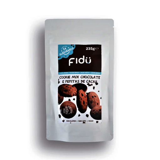 MEZCLA DE GALLETAS DE CHOCOLATE SIN GLUTEN SIN ALERGENOS 235 GR FIDU