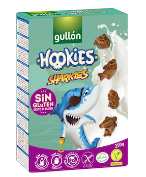GALLETAS HOOKIES SHARKIES SIN GLUTEN 250 GR GULLON