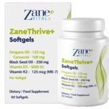 ZANETHRIVE+ BLACK SEED OIL & OREGANO OIL CON VITAMINAS D3 Y K2