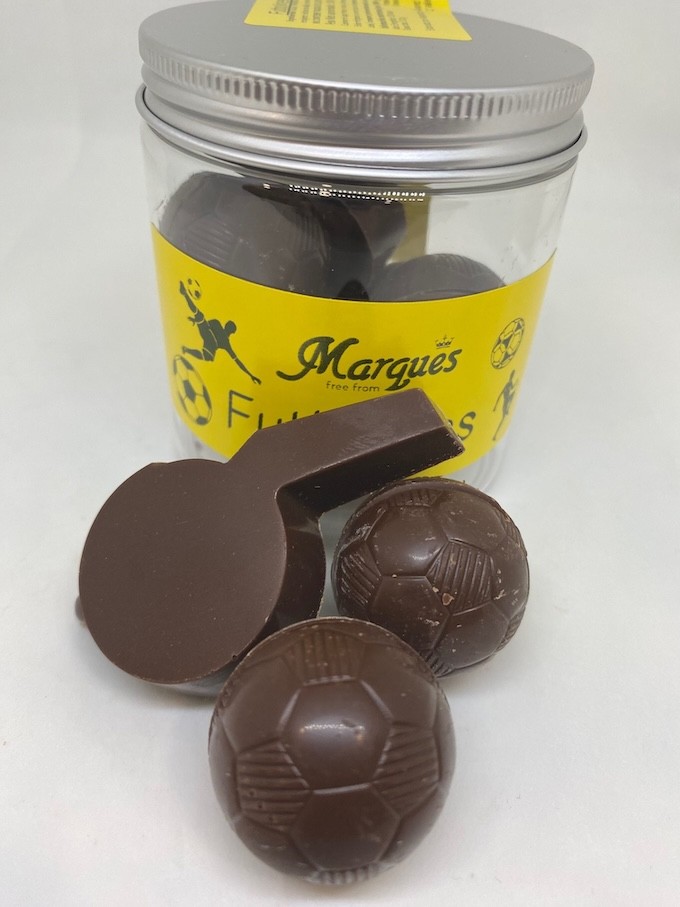 FUTBOLINES DE CHOCOLATE PREMIERE 100 GR CONFITERIA EL MARQUES 1