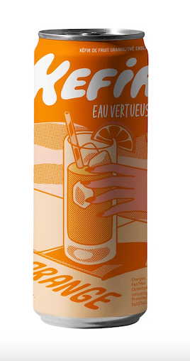 KEFIR DE DESAYUNO DE NARANJA EN LATA 25 CL KEFIR EAU VERTUEUSE