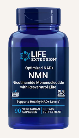 NMN NICOTINAMIDE MONONUCLEOTIDE WITH RESVERATROL ELITE, 90 CAPS LIFE EXTENSION 