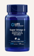 SUPER OMEGA-3 EPA/DHAᴱᵁ FÁCIL DE TRAGAR – 240 CAPSULAS BLANDAS LIFE EXTENSION